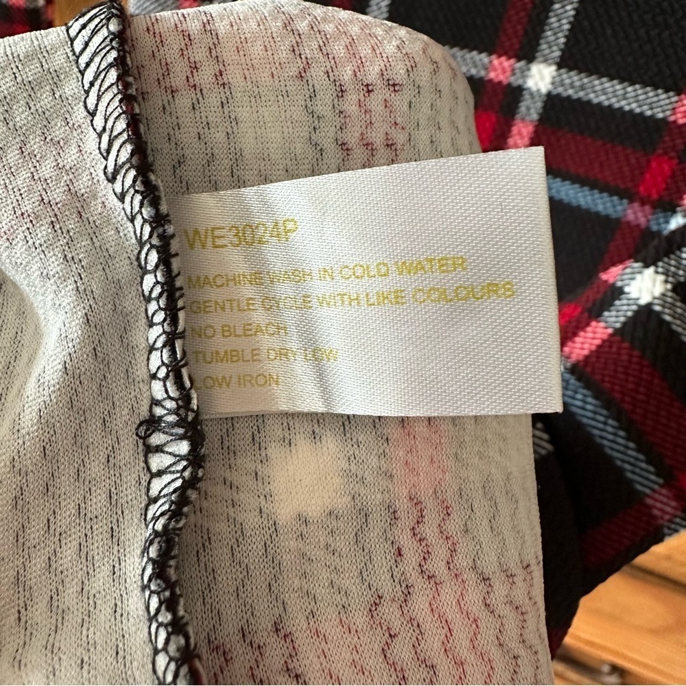 Vintage Y2K Off The Shoulder Plaid Bodycon Sexy Mini Dress Black White Blue Red - Picture 5 of 6